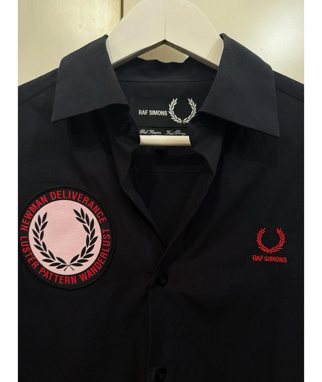 RAF SIMONS Черная хлопковая кэжуал рубашка, фото 3
