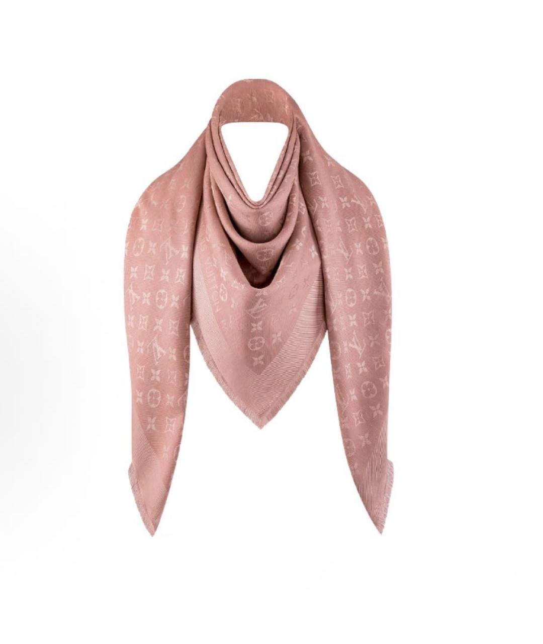 LOUIS VUITTON Коралловый платок, фото 4
