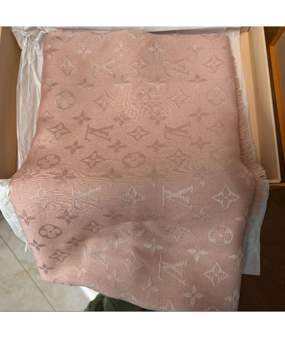 LOUIS VUITTON Коралловый платок, фото 3