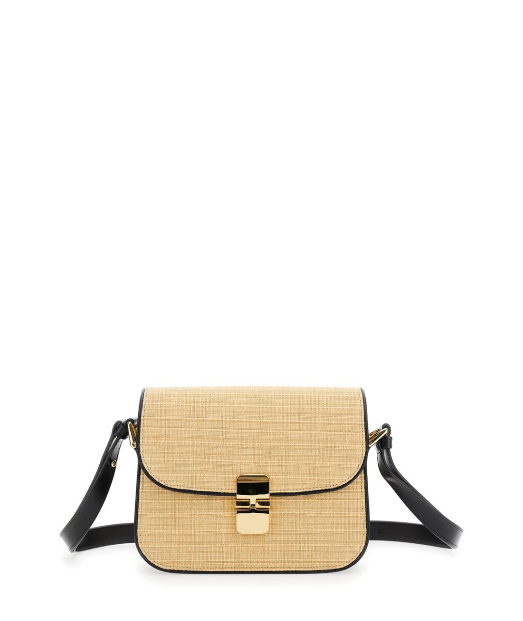 A.P.C. Бежевая кожаная сумка через плечо, фото 1