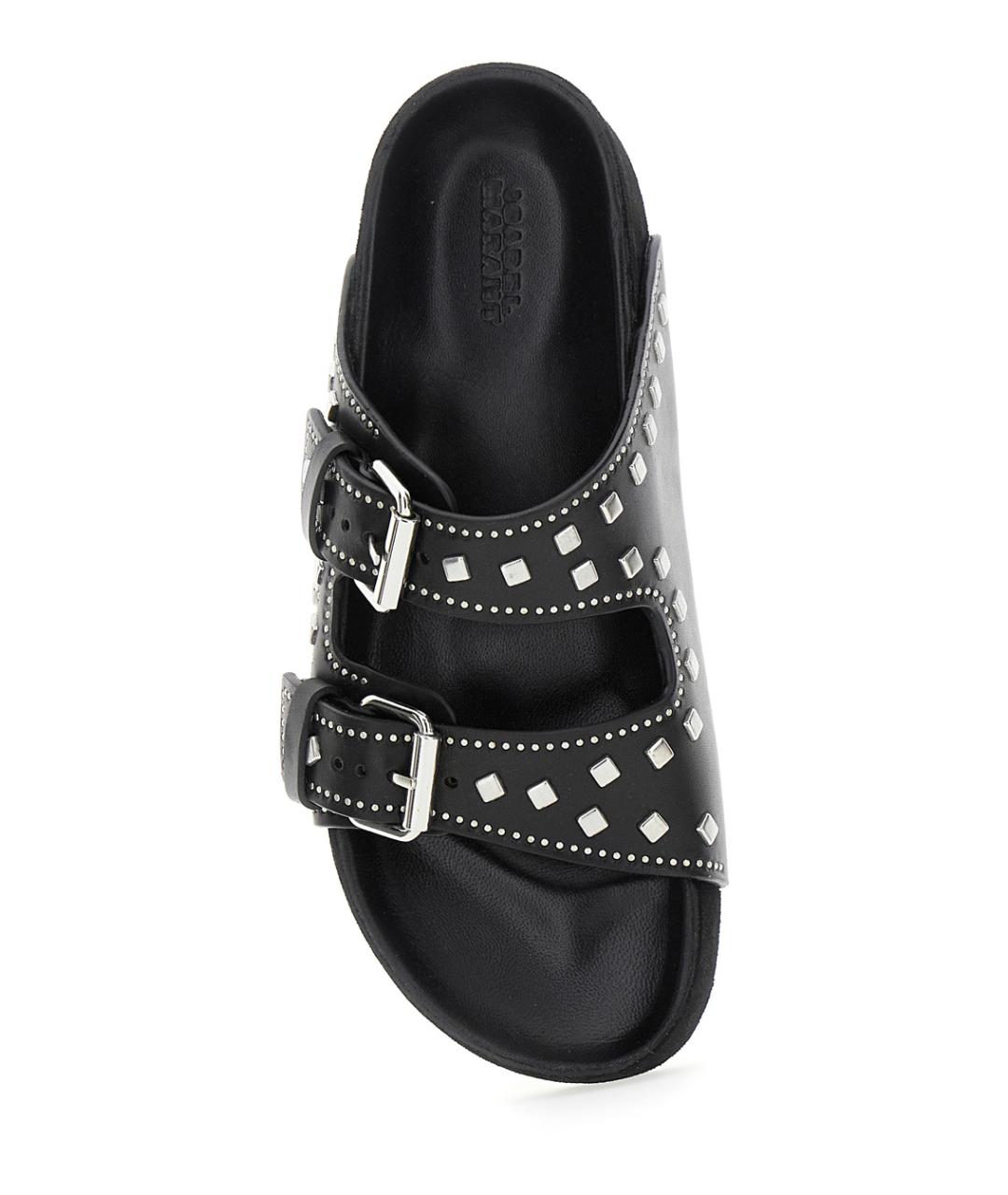 ISABEL MARANT Черные кожаные сандалии, фото 4