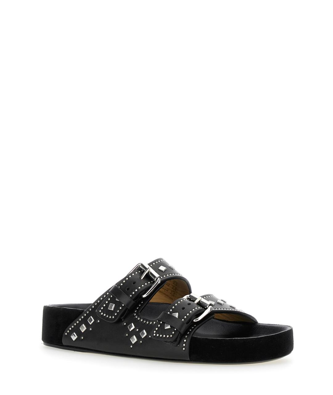 ISABEL MARANT Черные кожаные сандалии, фото 2