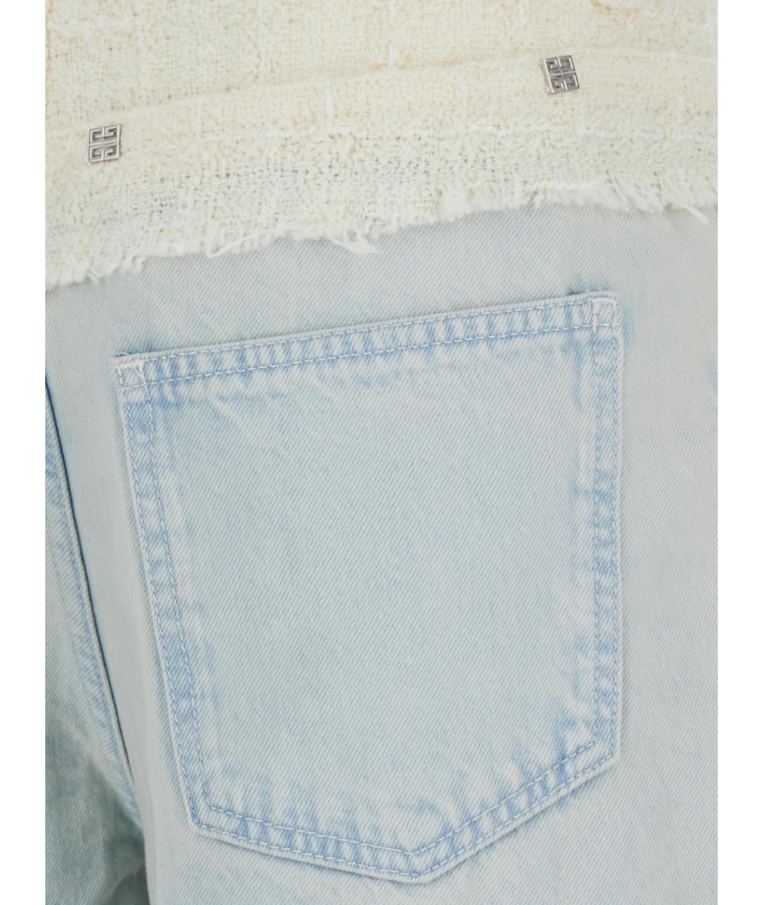 GIVENCHY Голубые хлопковые прямые джинсы, фото 4