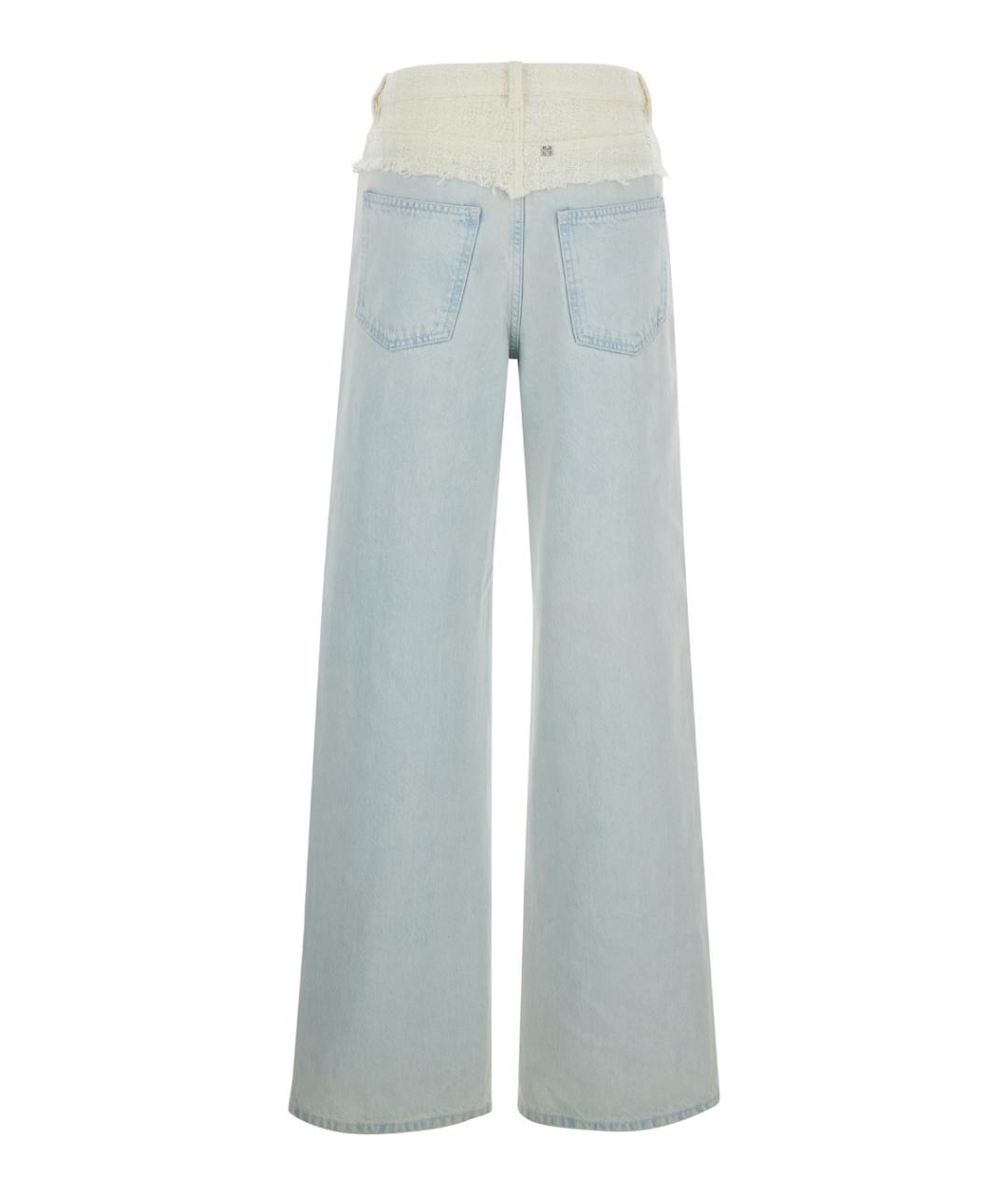 GIVENCHY Голубые хлопковые прямые джинсы, фото 2