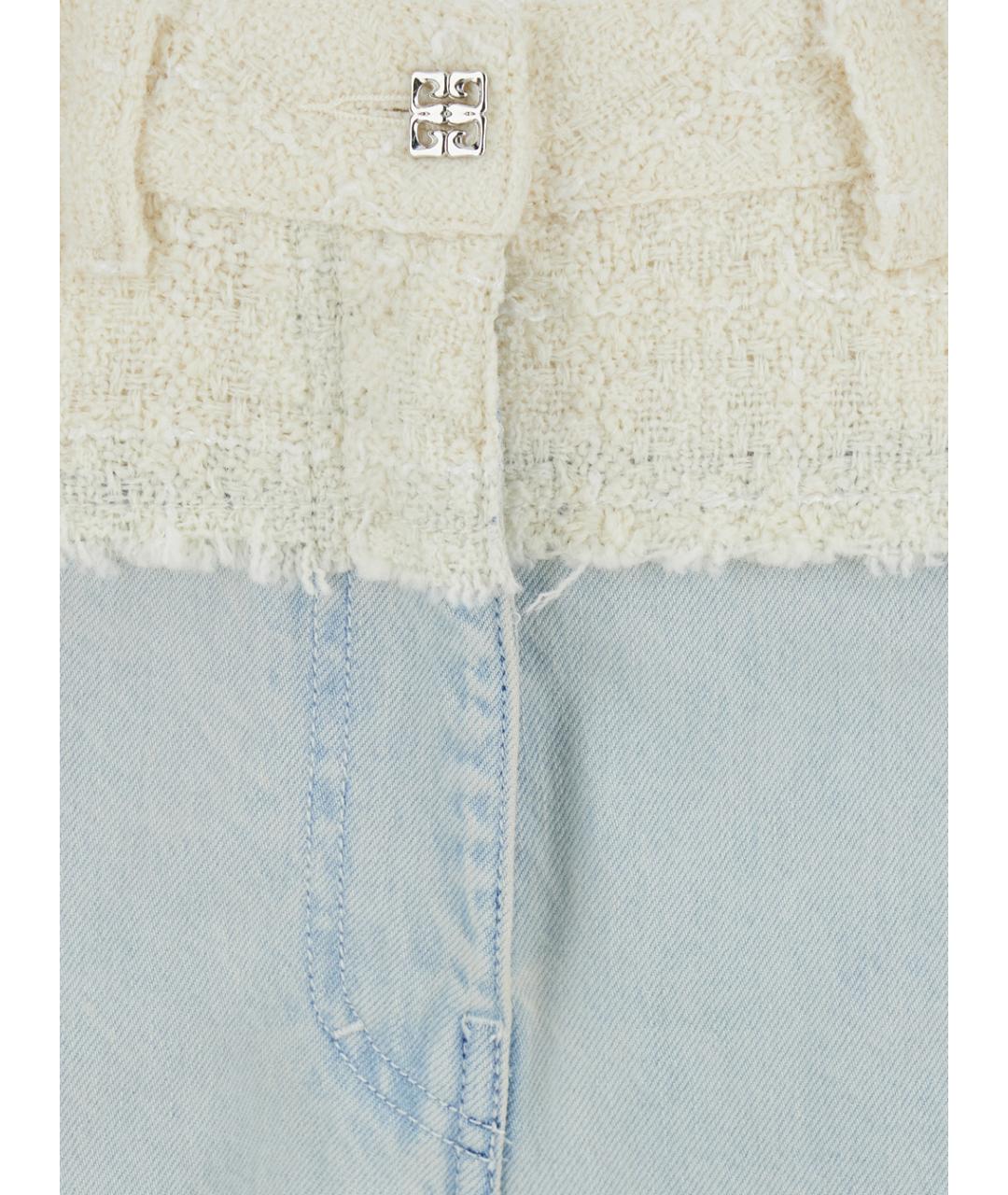 GIVENCHY Голубые хлопковые прямые джинсы, фото 3