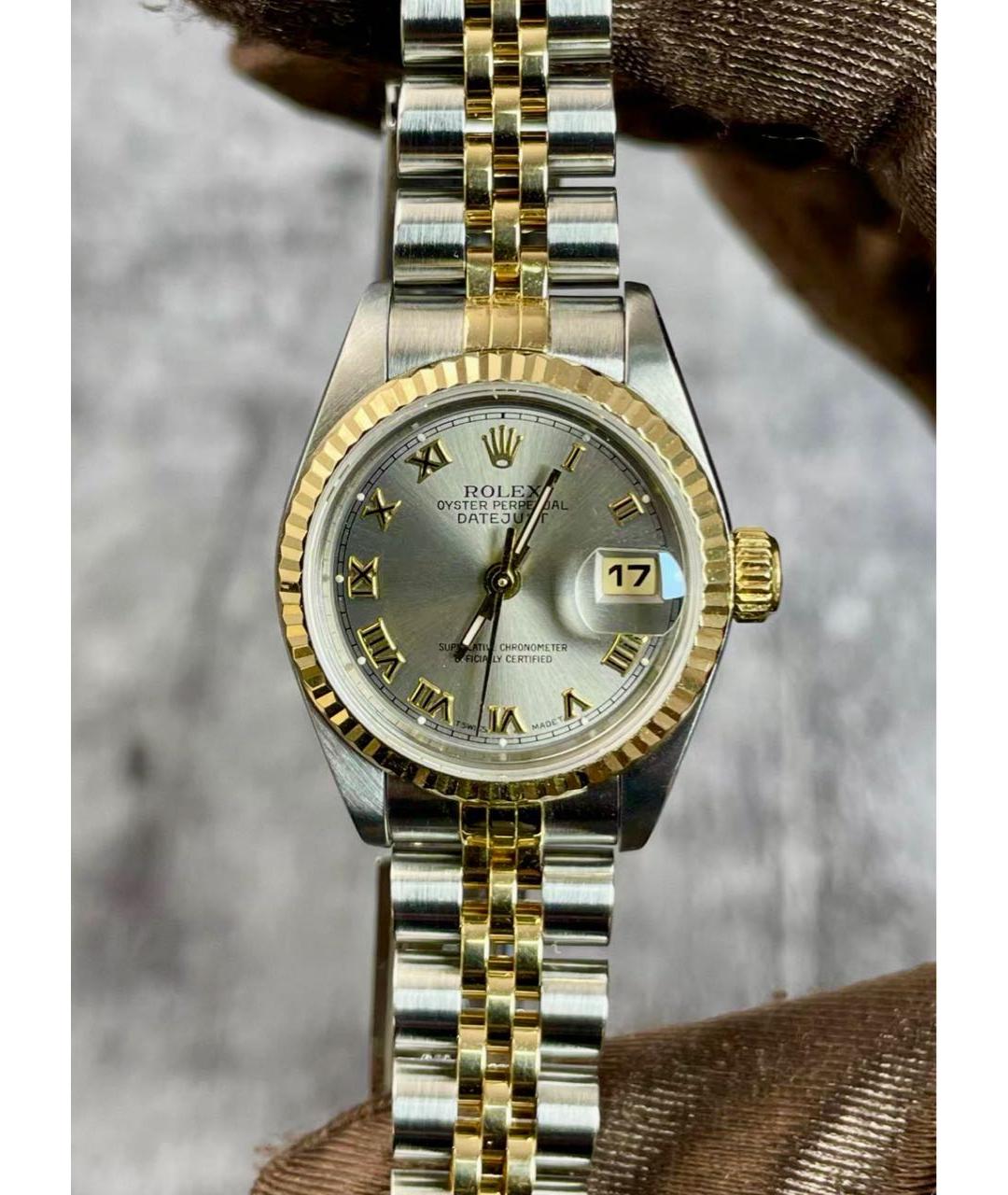 ROLEX Серебряные часы из желтого золота, фото 2