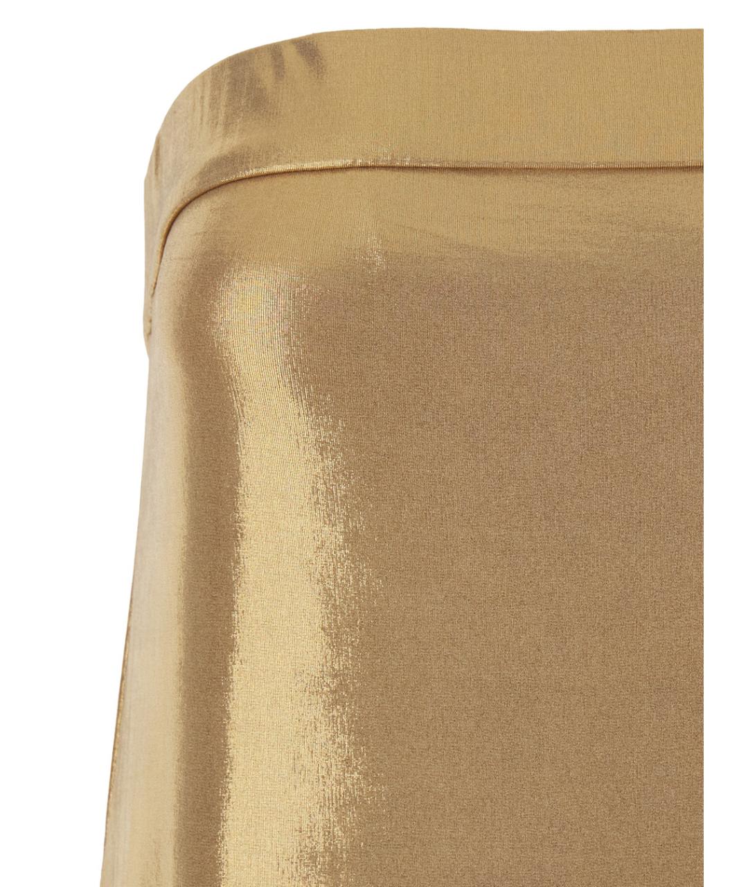 NORMA KAMALI Золотое полиэстеровое вечернее платье, фото 3