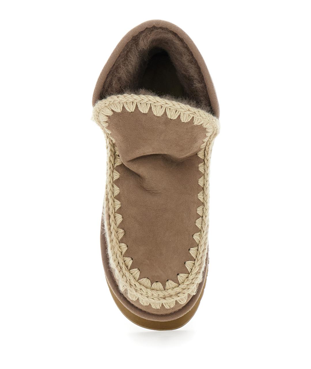 MOU Бежевые текстильные ботинки, фото 4