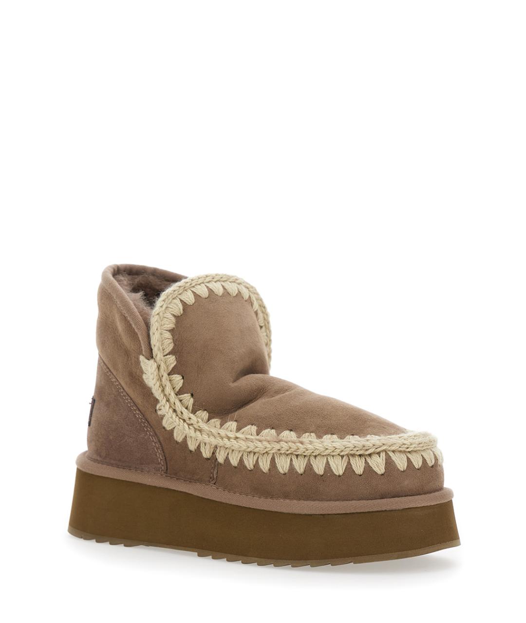 MOU Бежевые текстильные ботинки, фото 2