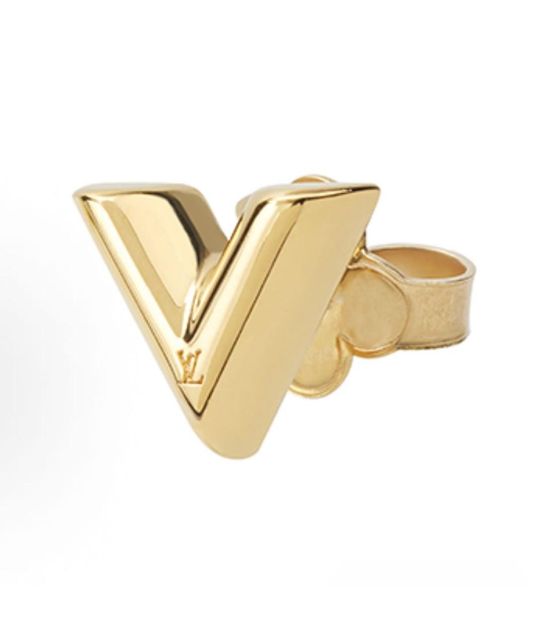 LOUIS VUITTON Золотые металлические серьги, фото 4