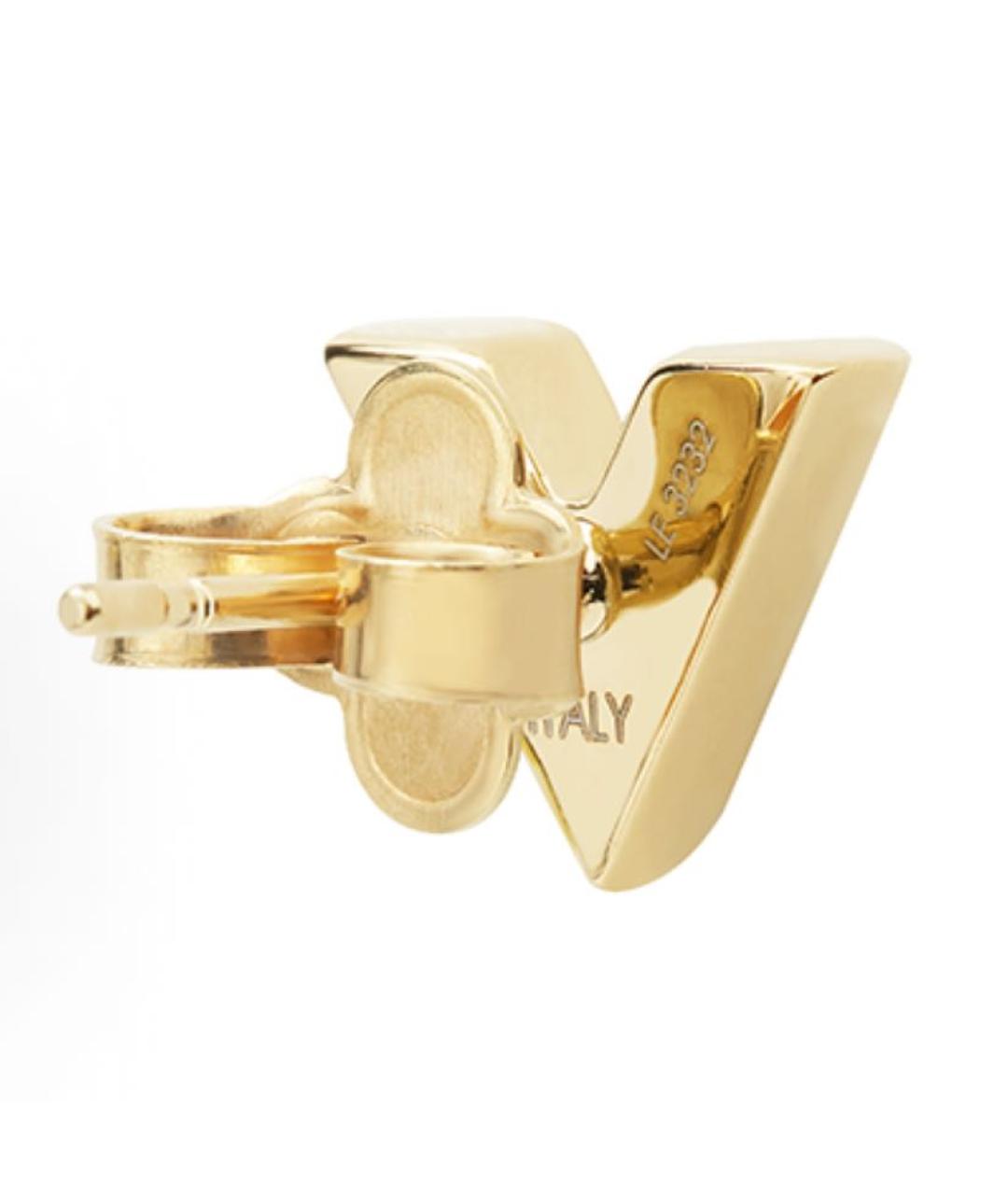 LOUIS VUITTON Золотые металлические серьги, фото 3