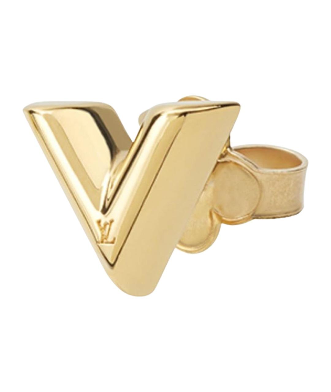 LOUIS VUITTON Золотые металлические серьги, фото 1