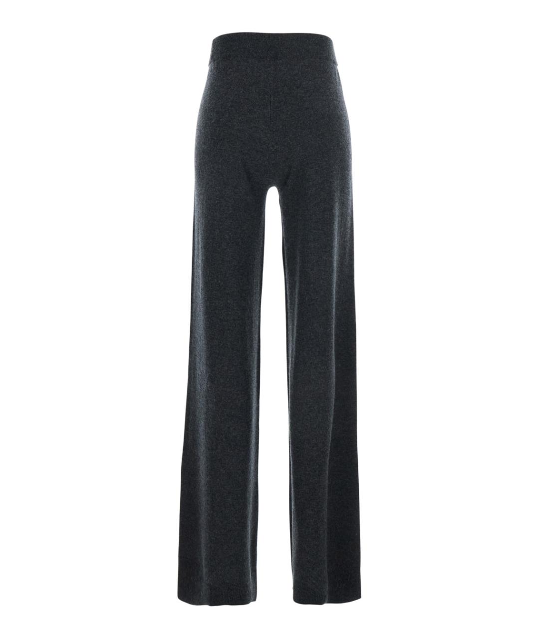 ALLUDE Серые шерстяные прямые брюки, фото 2