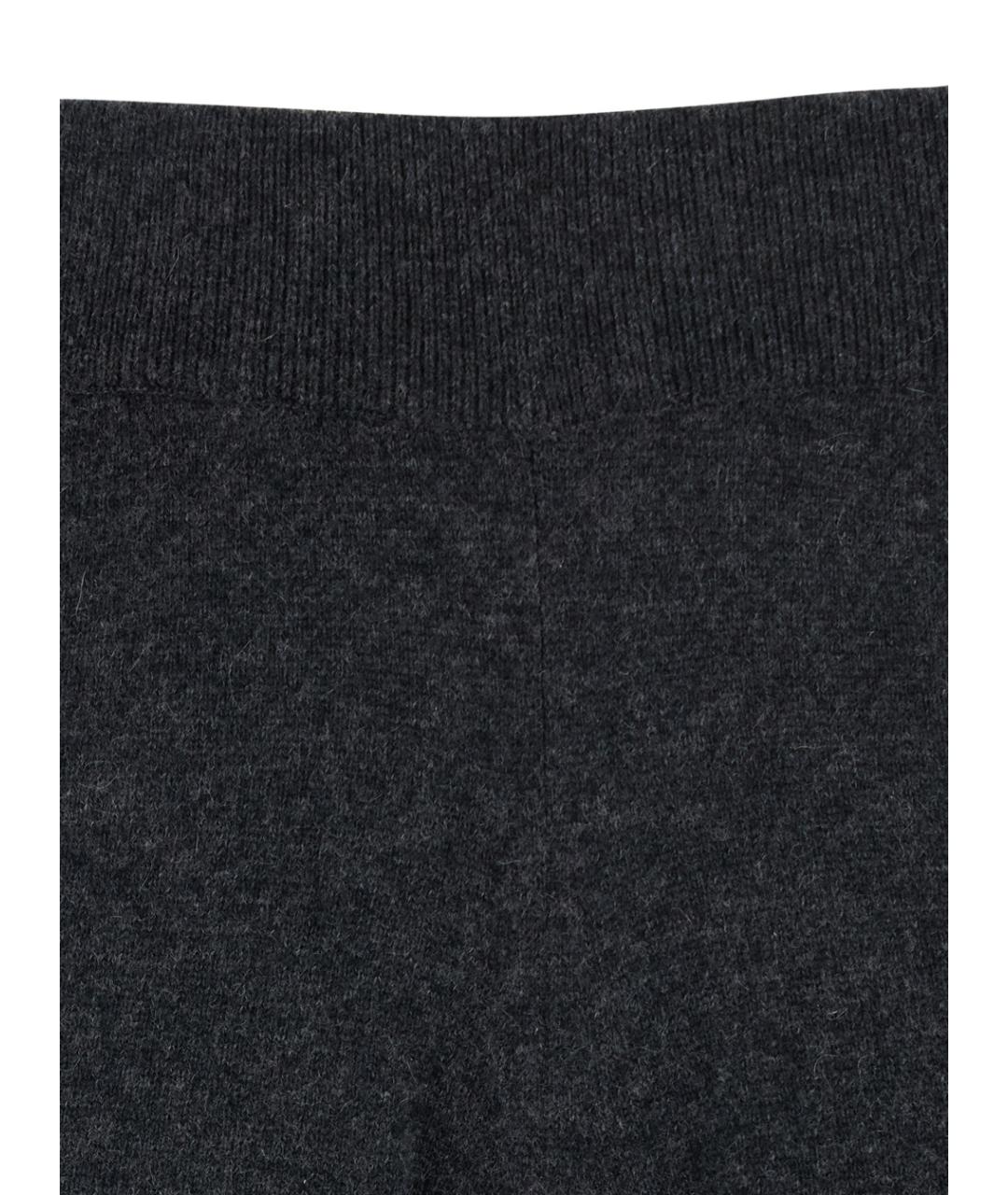 ALLUDE Серые шерстяные прямые брюки, фото 3