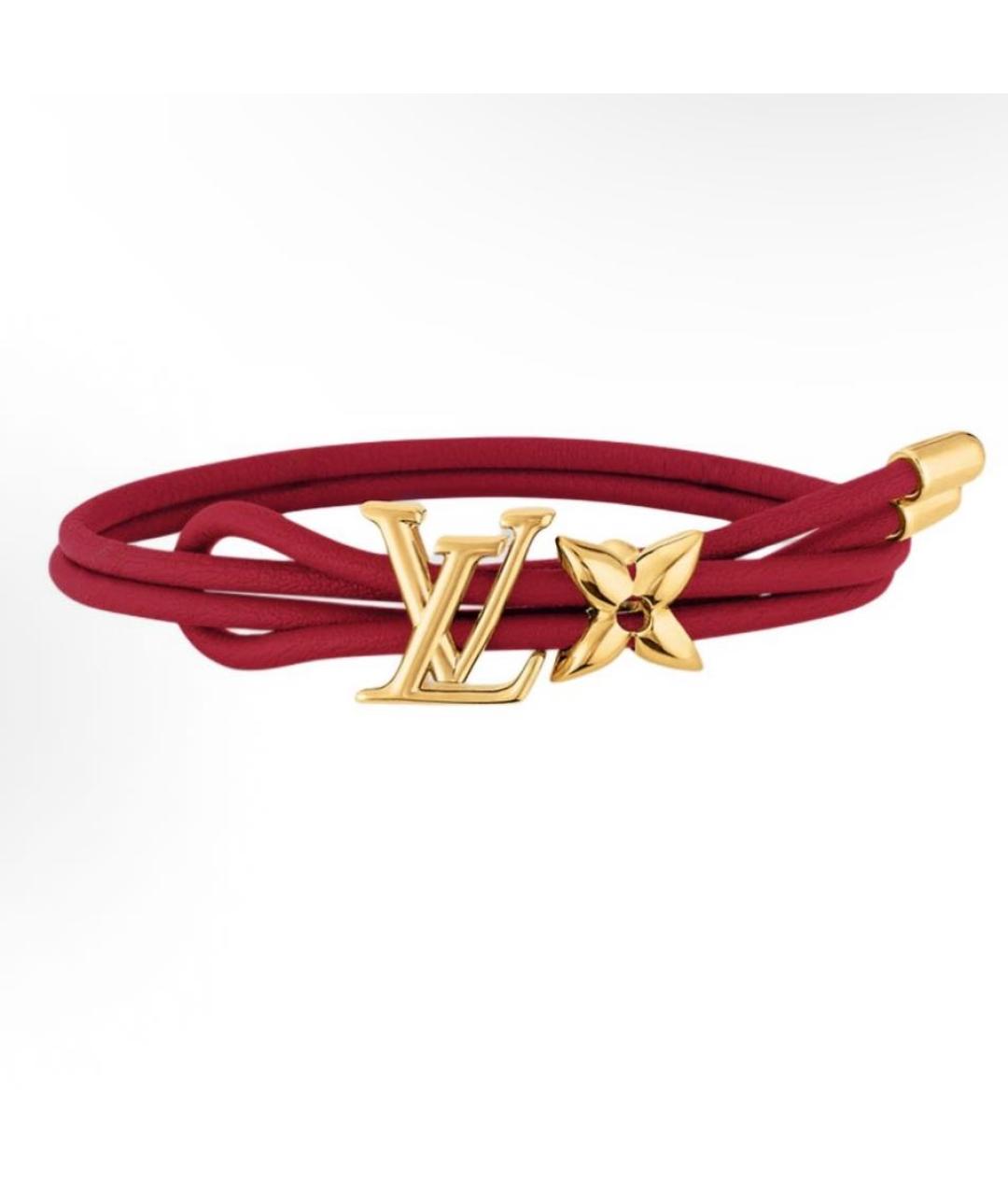 LOUIS VUITTON Бордовый металлический браслет, фото 3