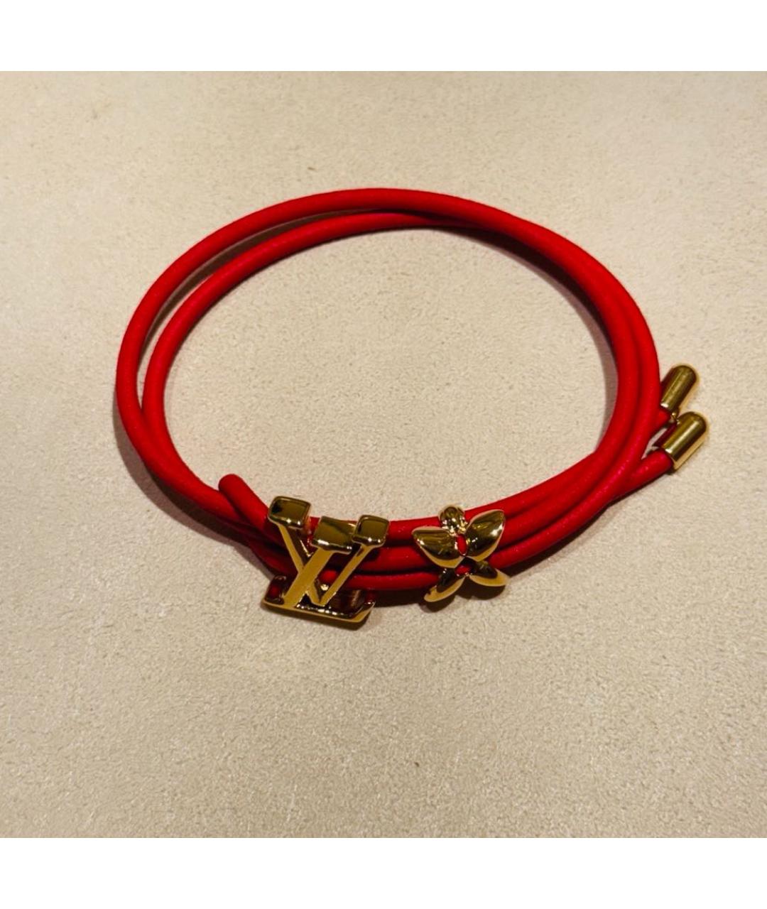 LOUIS VUITTON Бордовый металлический браслет, фото 2