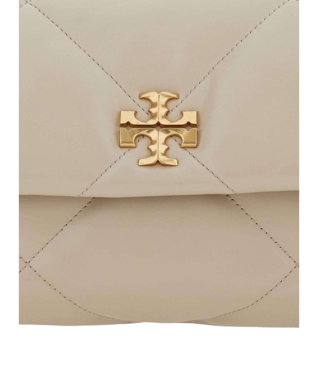 TORY BURCH Бежевая кожаная сумка через плечо, фото 3