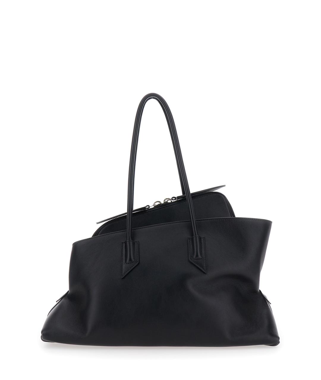 THE ATTICO Черная кожаная сумка через плечо, фото 2