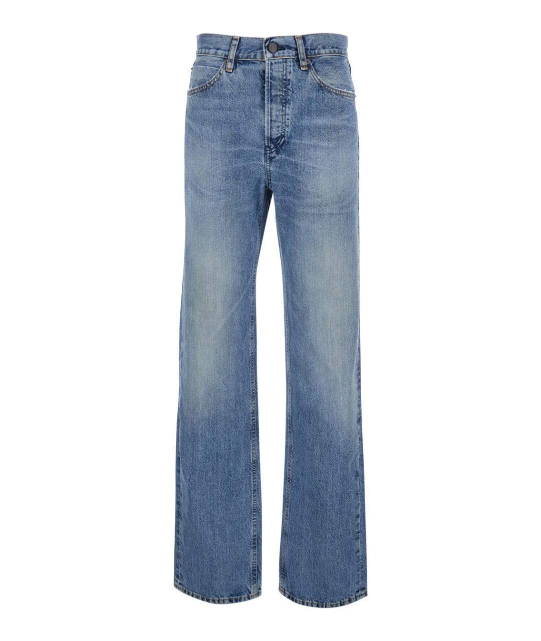 FRAME Синие хлопковые прямые джинсы, фото 1