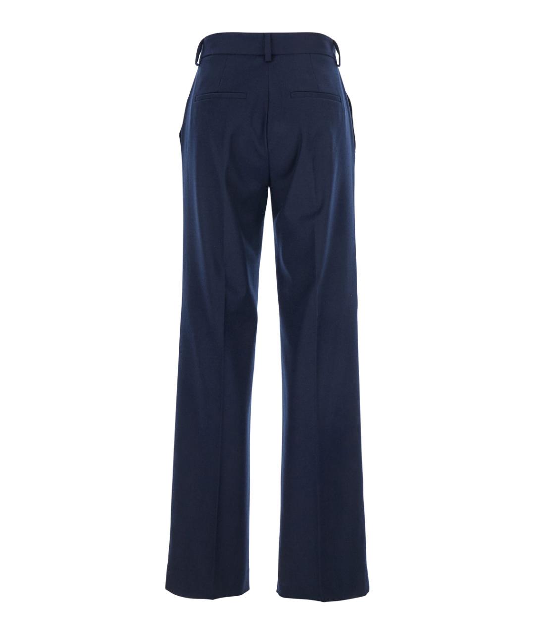 ANTONELLI Синие прямые брюки, фото 2