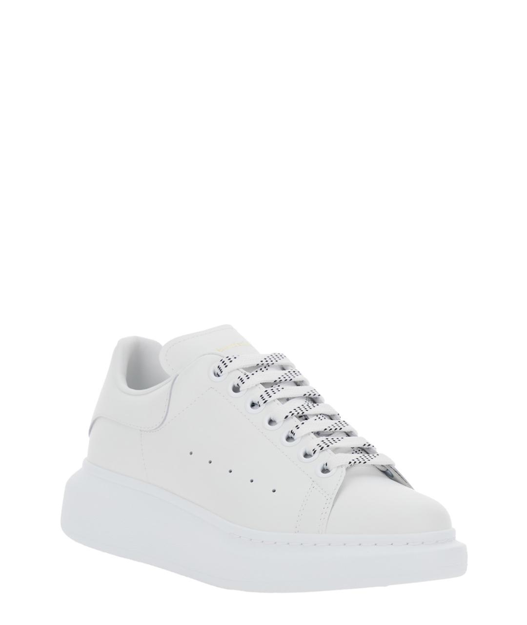 ALEXANDER MCQUEEN Белые кожаные кеды, фото 2