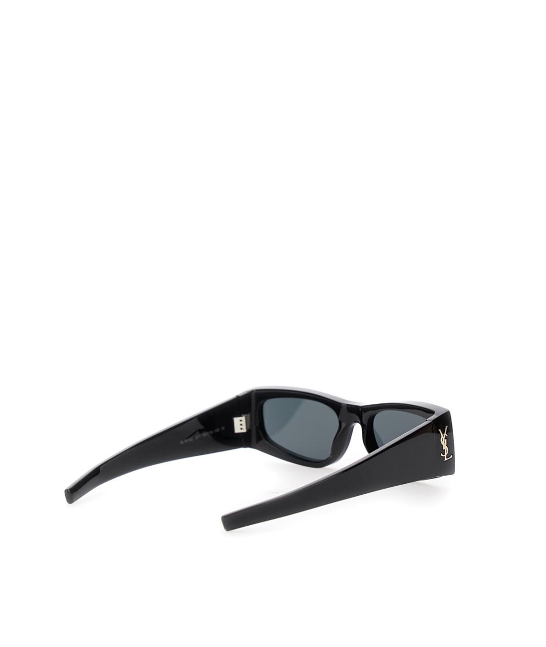 SAINT LAURENT Черные пластиковые солнцезащитные очки, фото 2