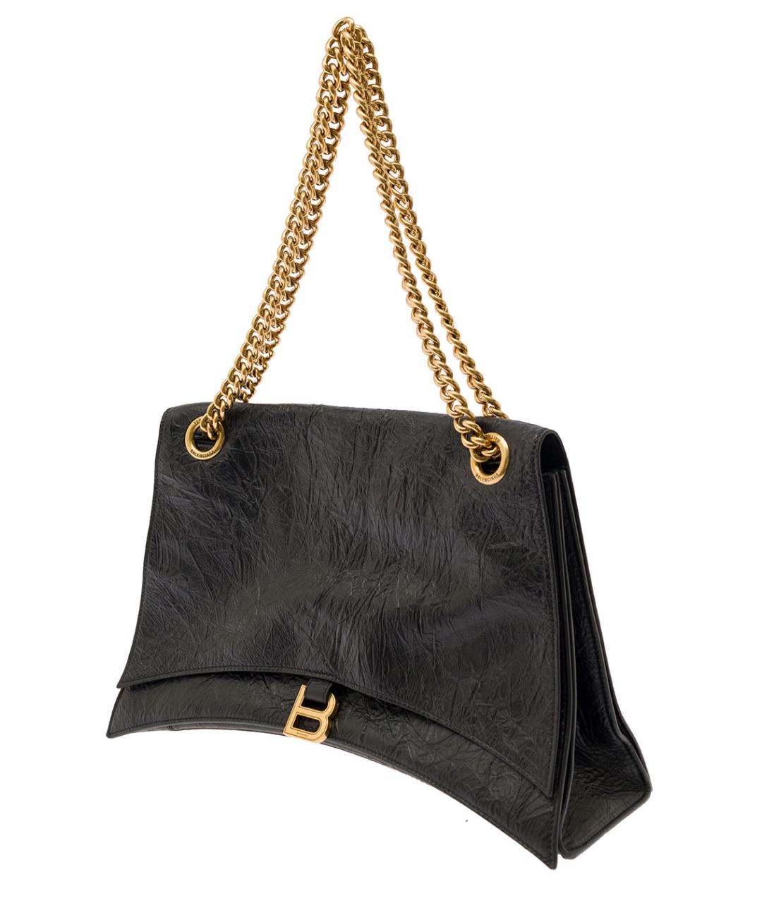 BALENCIAGA Черная кожаная сумка через плечо, фото 2