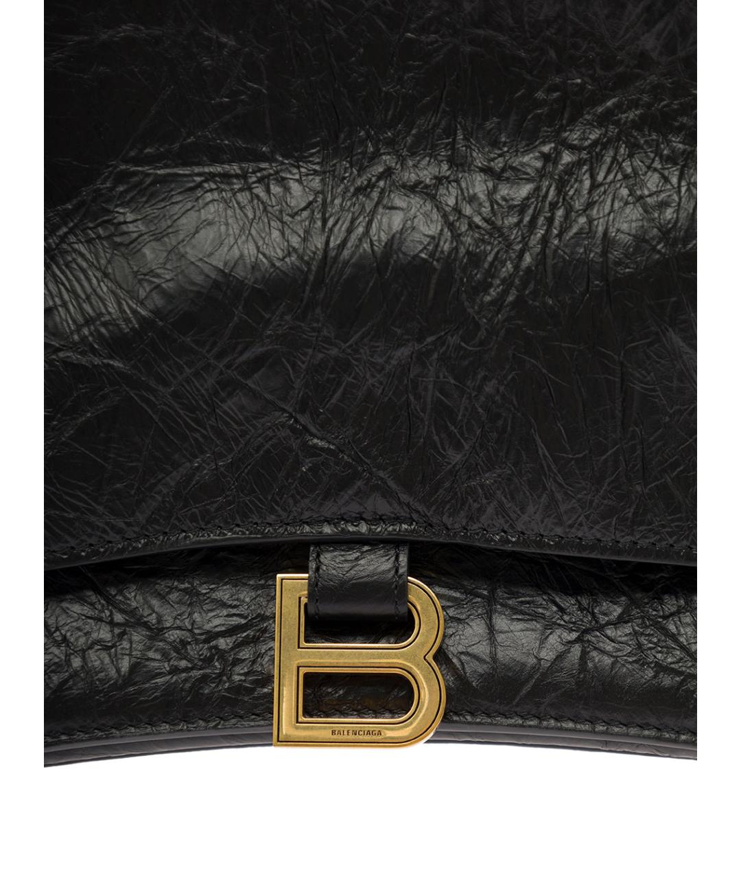 BALENCIAGA Черная кожаная сумка через плечо, фото 5