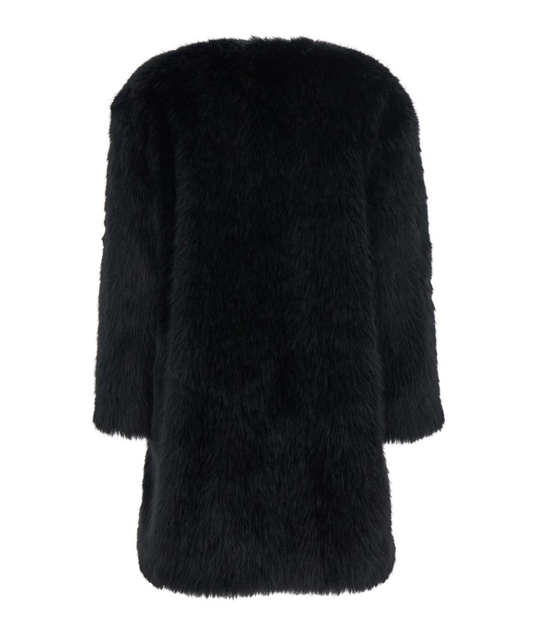 MAX MARA STUDIO Черная полиэстеровая шуба, фото 2