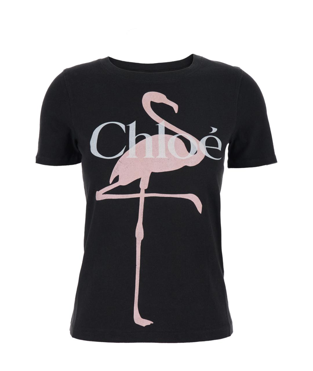 CHLOE Черная хлопковая футболка, фото 1