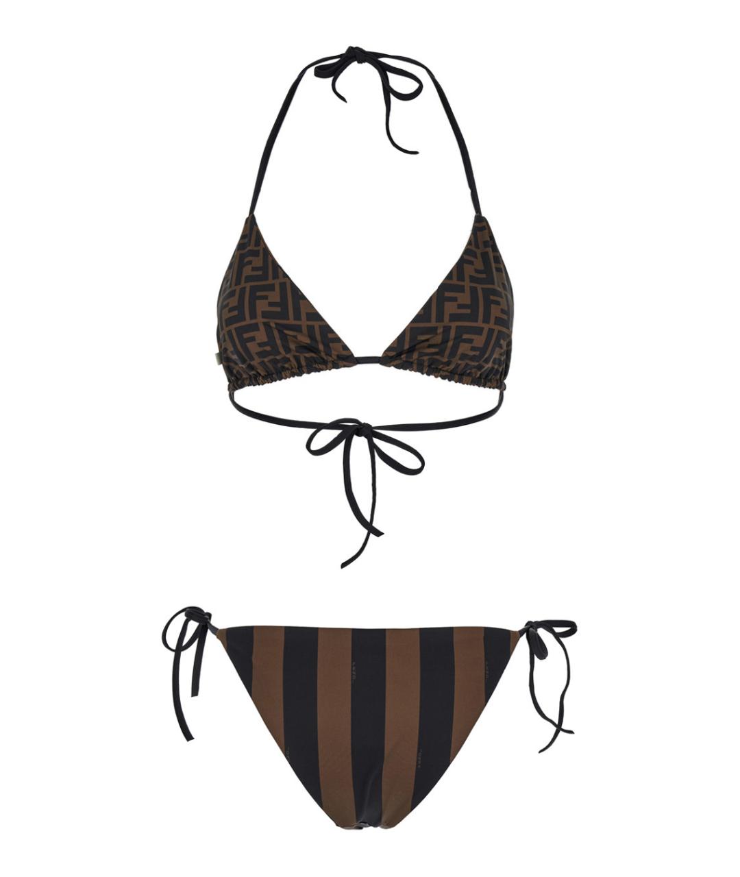 FENDI Коричневый полиамидовый купальник, фото 2