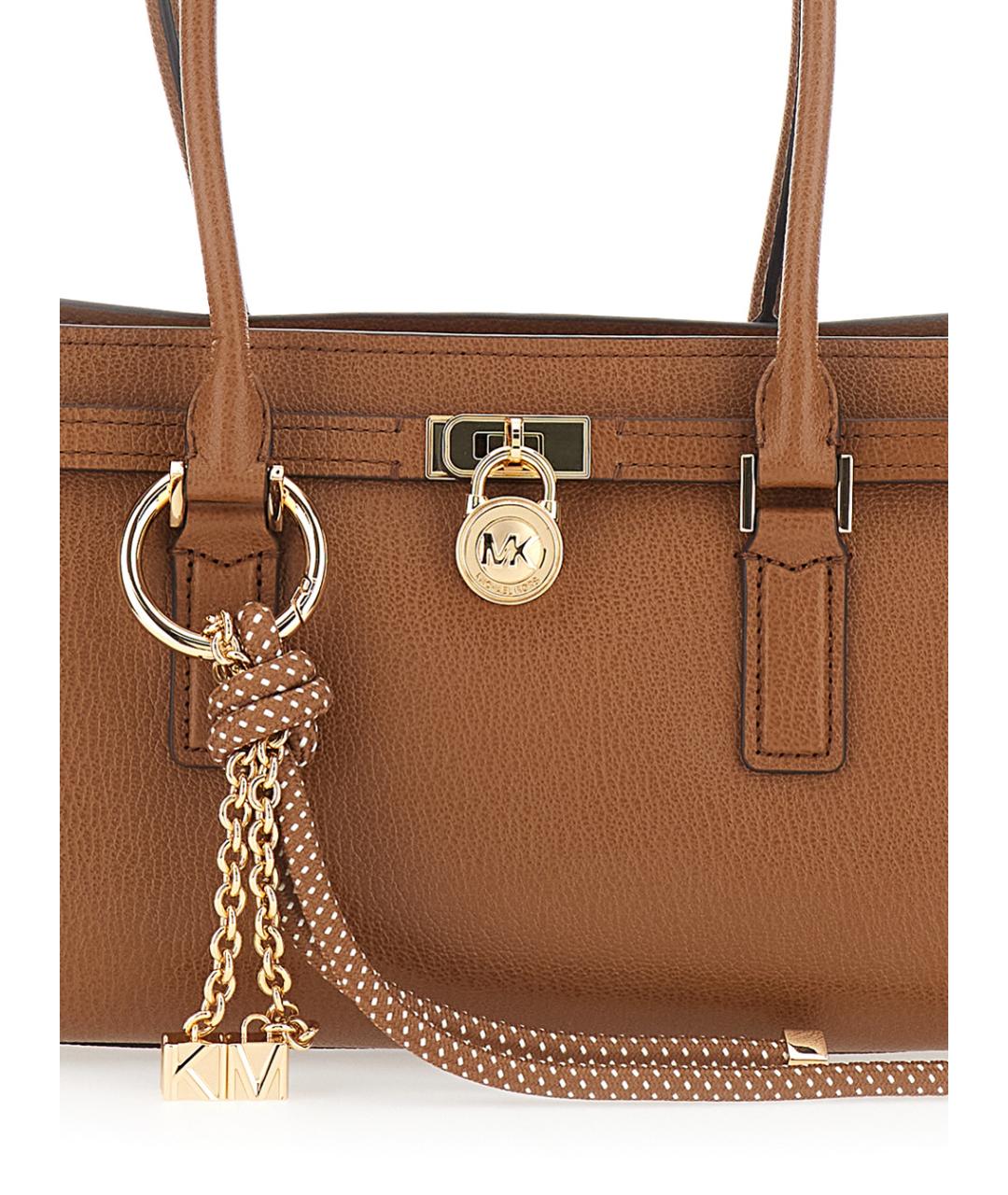 MICHAEL MICHAEL KORS Коричневая кожаная сумка через плечо, фото 3