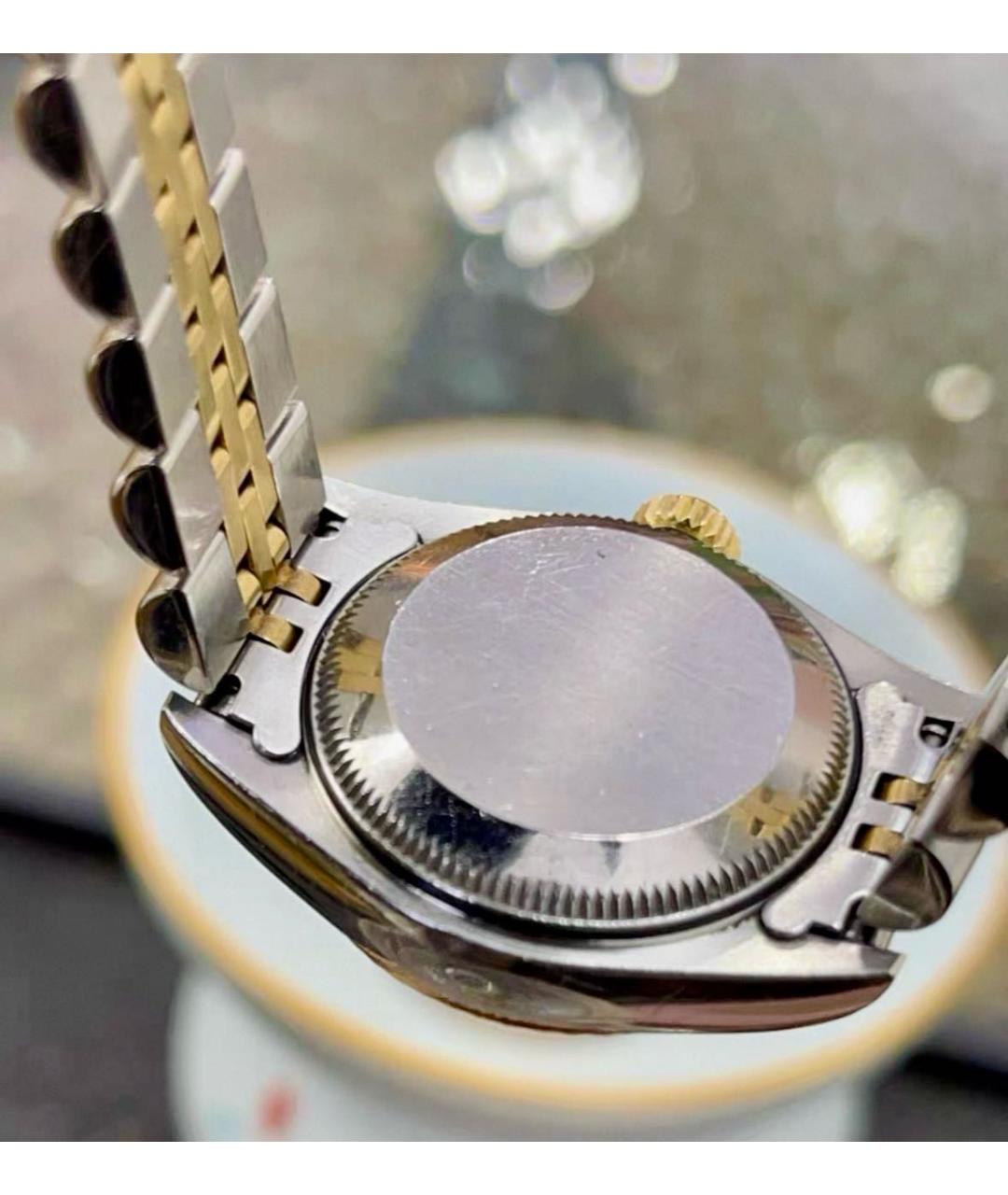 ROLEX Белые часы из желтого золота, фото 4