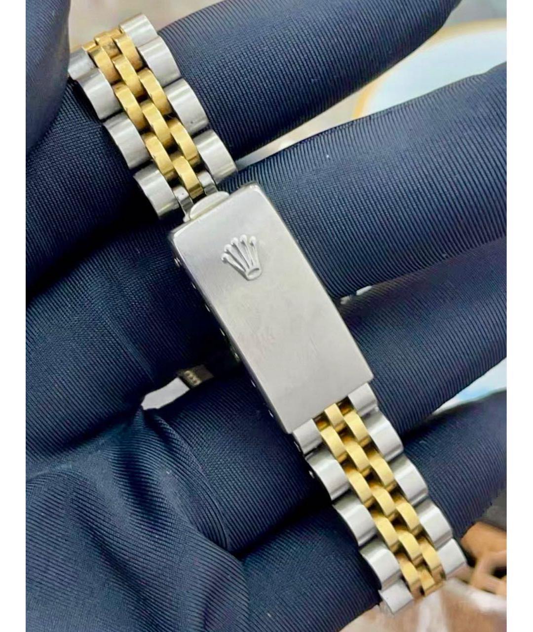 ROLEX Белые часы из желтого золота, фото 5