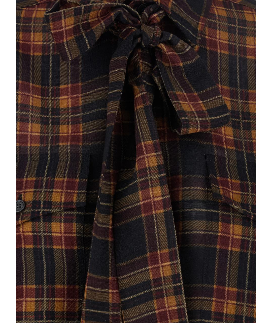 SAINT LAURENT Коричневая шерстяная рубашка, фото 3