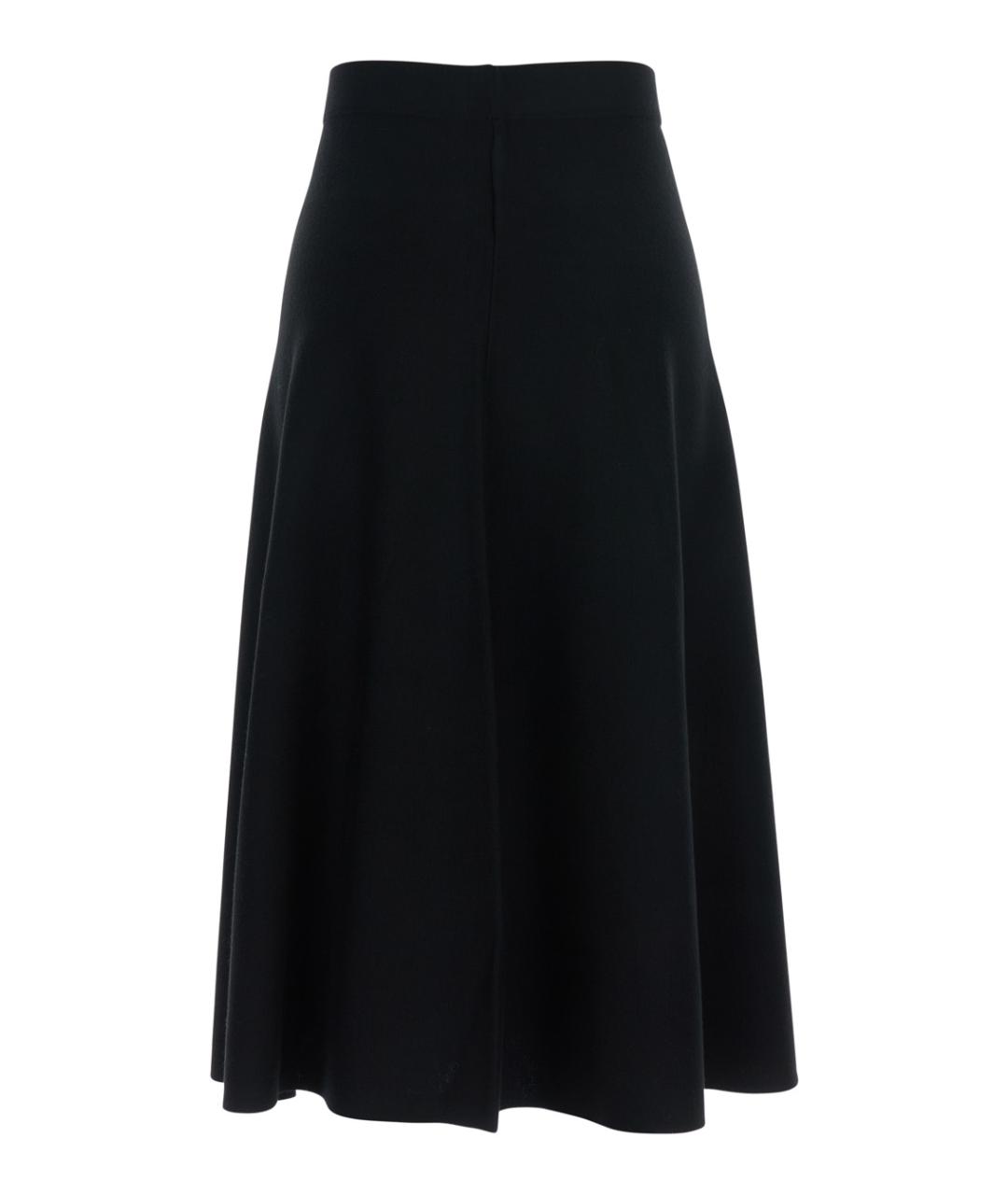 ALLUDE Черная шерстяная юбка миди, фото 2