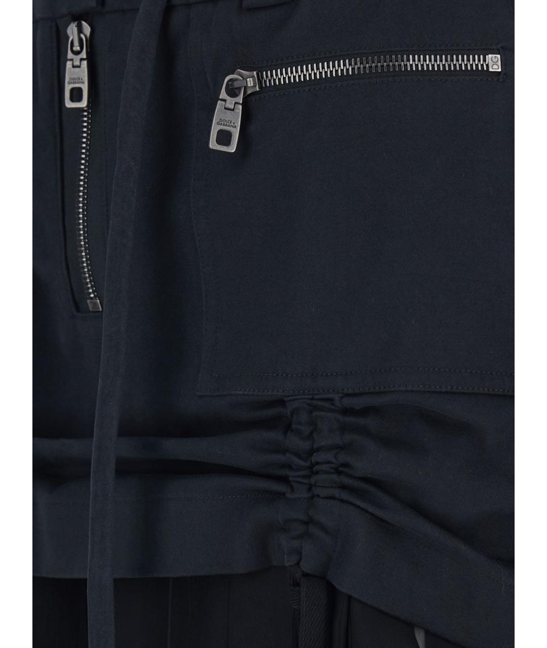 DOLCE&GABBANA Черная шелковая юбка миди, фото 3