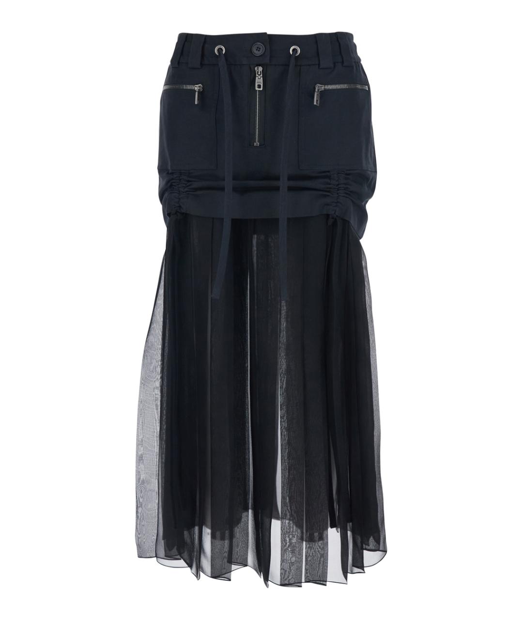 DOLCE&GABBANA Черная шелковая юбка миди, фото 1