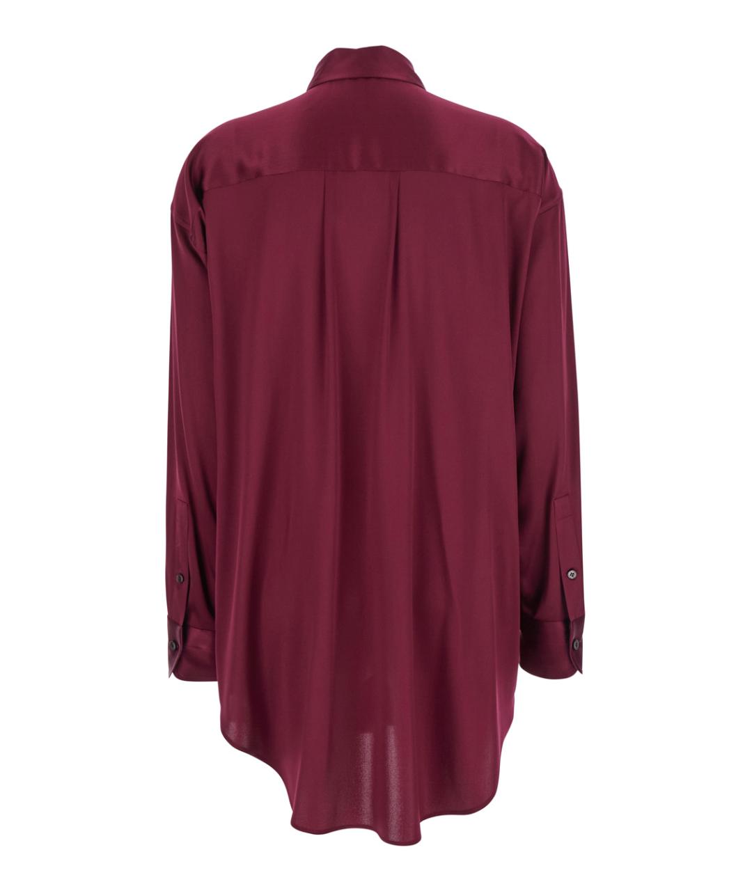 TOM FORD Бордовая шелковая рубашка, фото 2