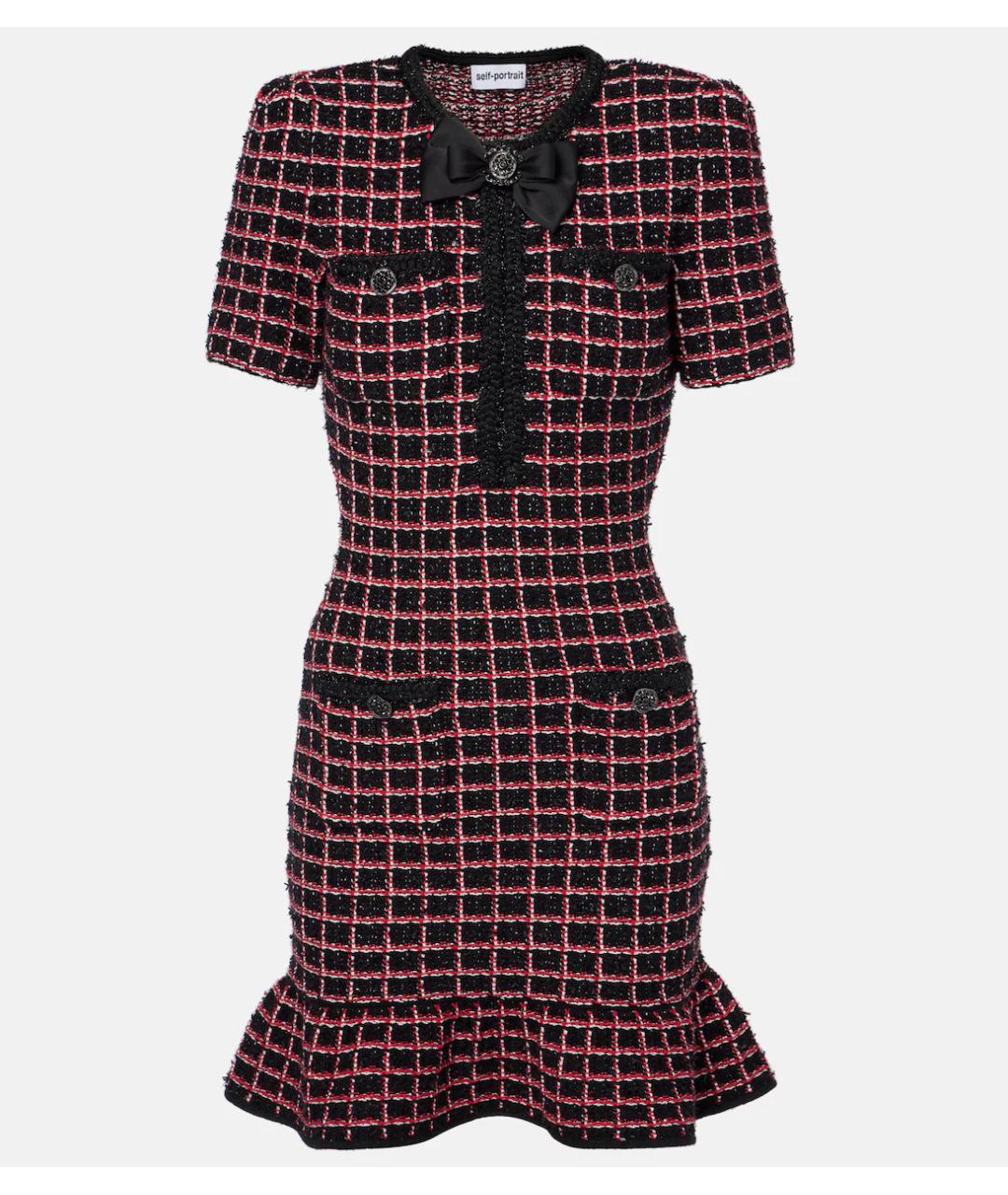 SELF-PORTRAIT Черное коктейльное платье, фото 9