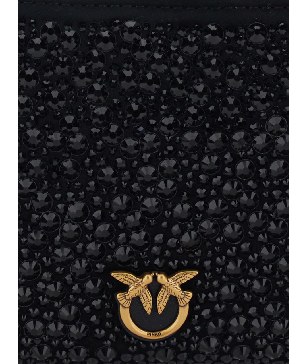 PINKO Черная синтетическая сумка через плечо, фото 3