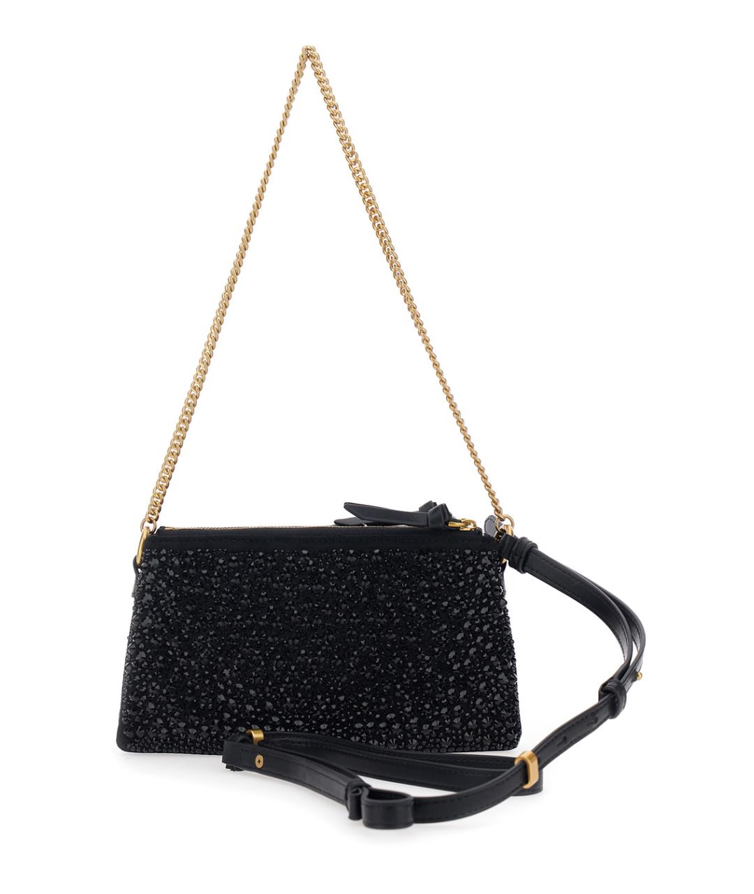 PINKO Черная синтетическая сумка через плечо, фото 2