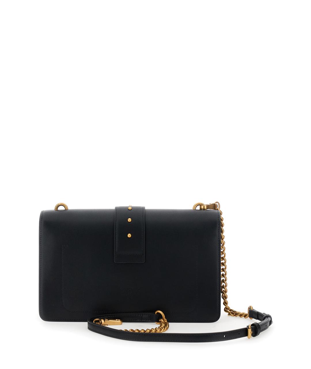 PINKO Черная кожаная сумка через плечо, фото 2