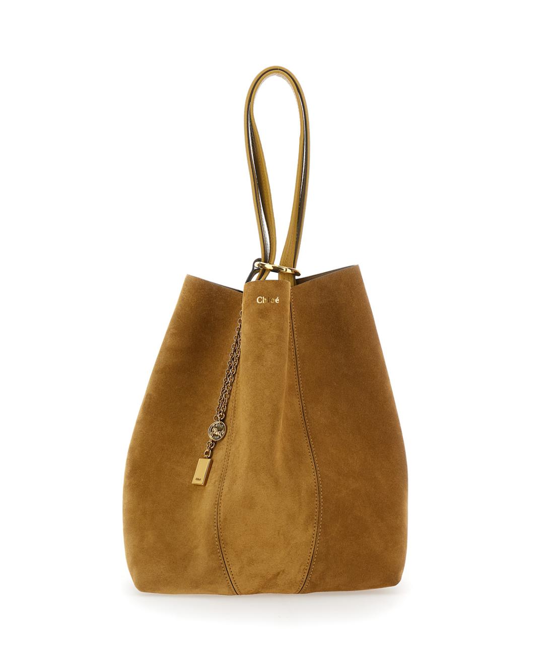 CHLOE Бежевая замшевая сумка через плечо, фото 4