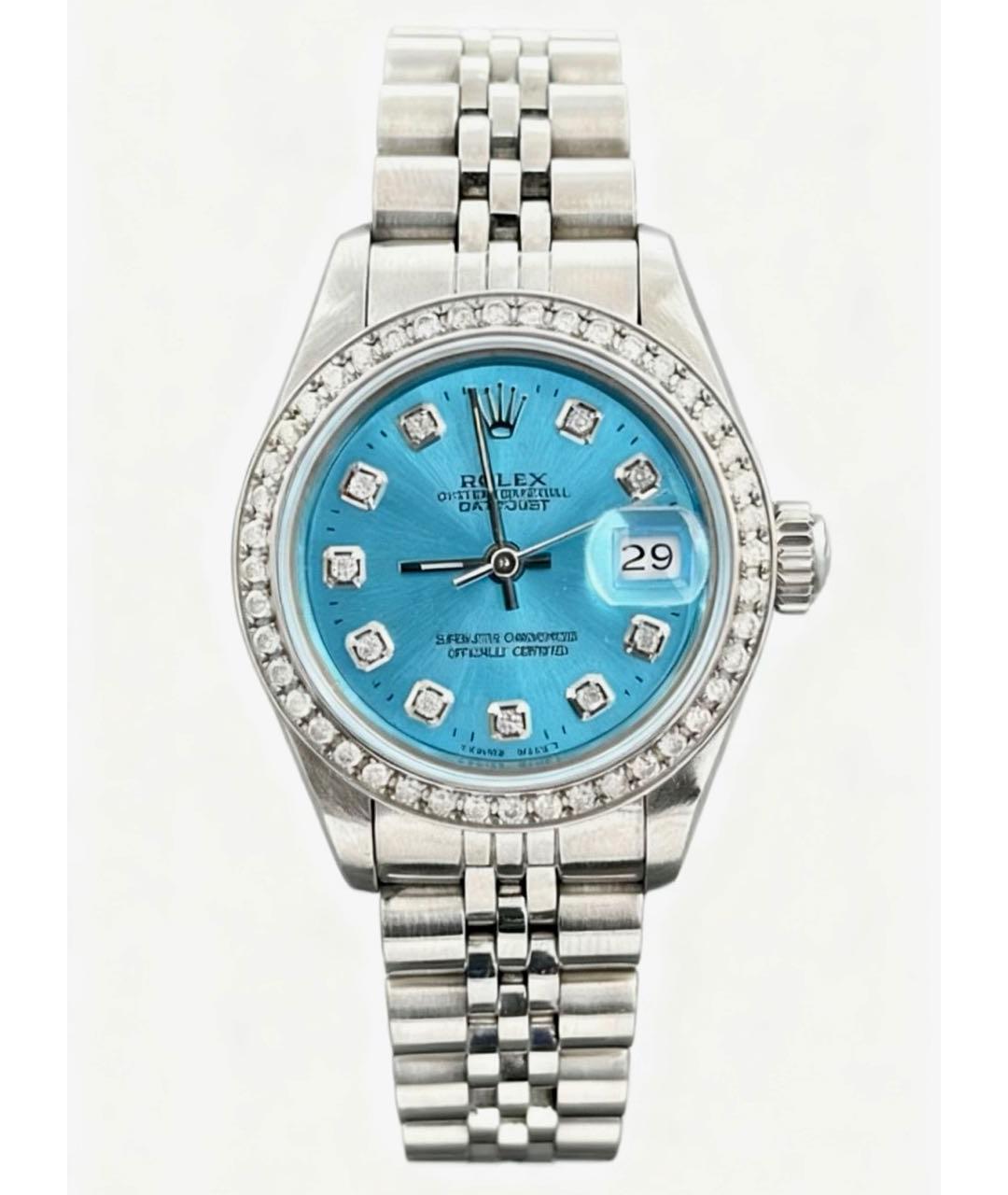 ROLEX Бирюзовые часы, фото 5