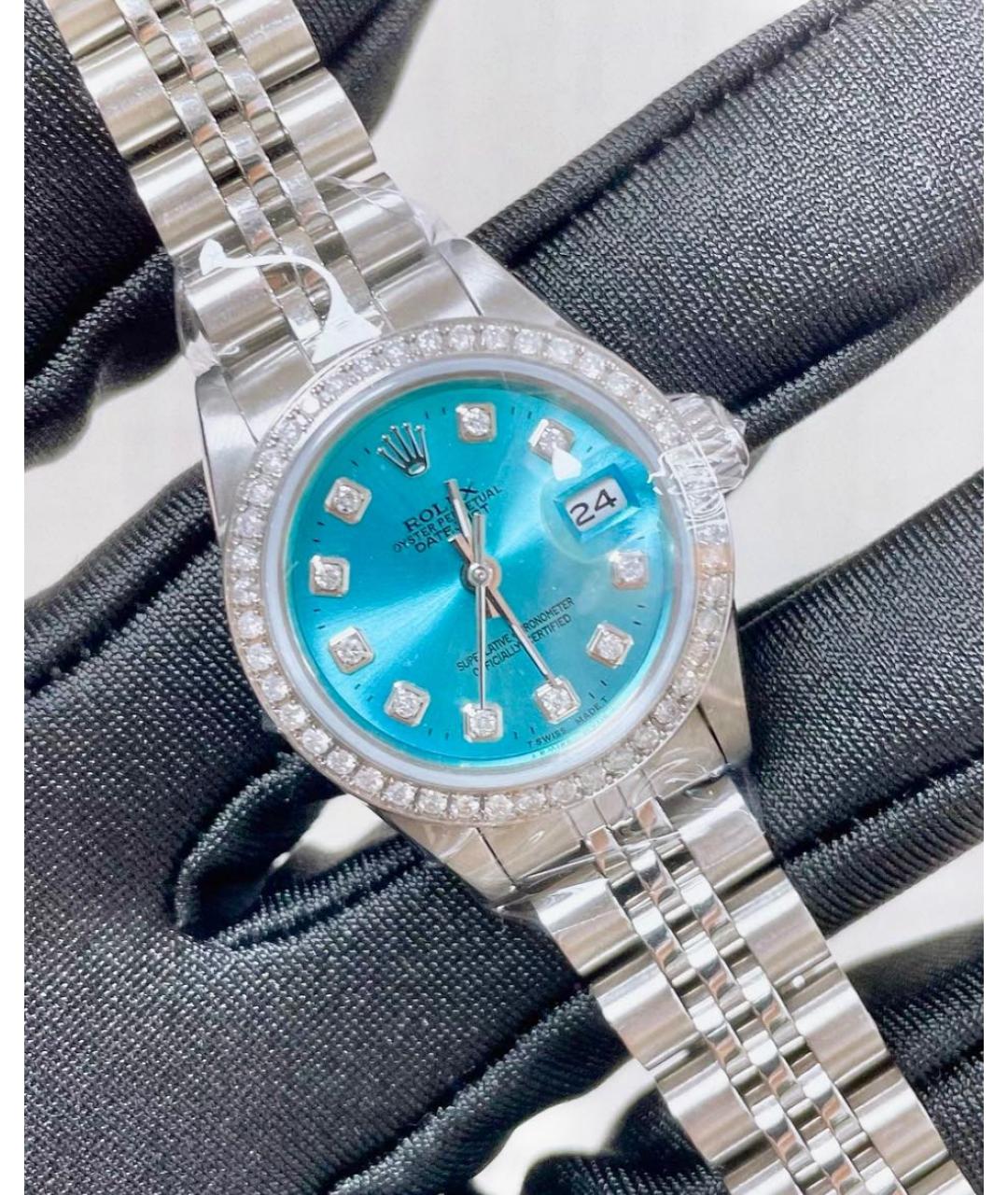 ROLEX Бирюзовые часы, фото 2