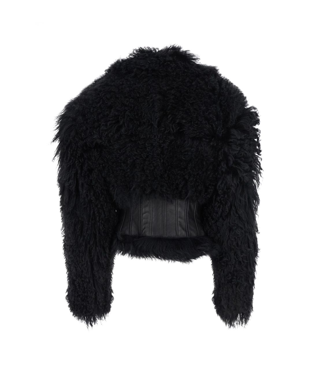 BLUMARINE Черная меховая шуба, фото 2
