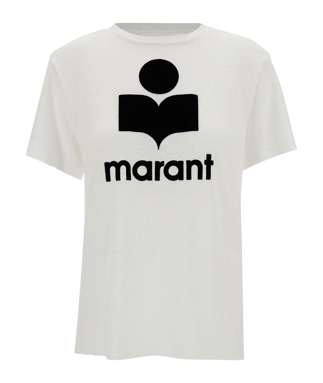 ISABEL MARANT Белая льняная футболка, фото 1