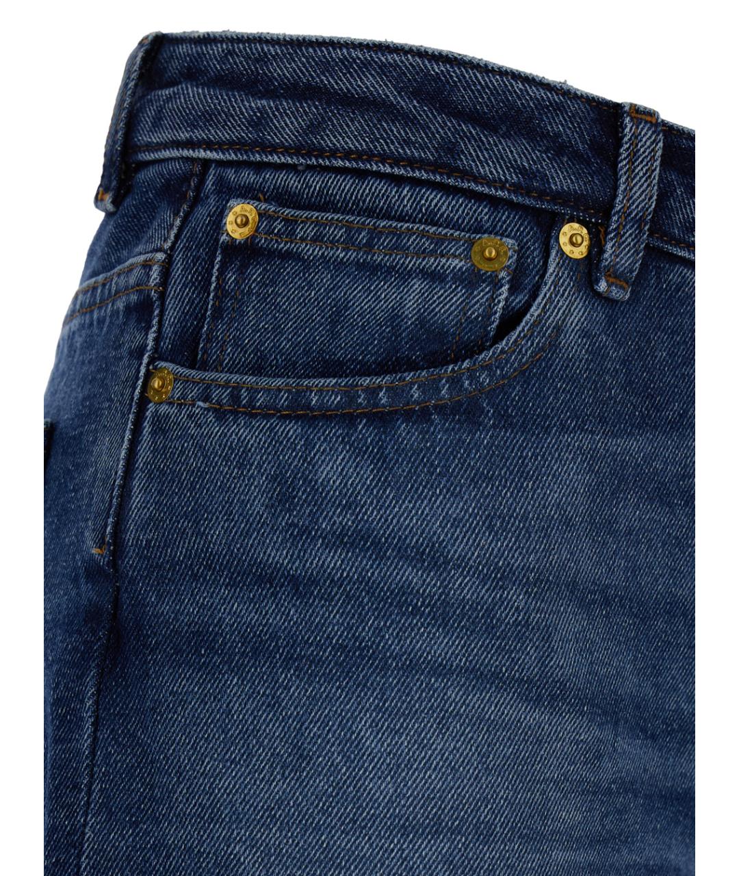 A.P.C. Синие хлопковые прямые джинсы, фото 3