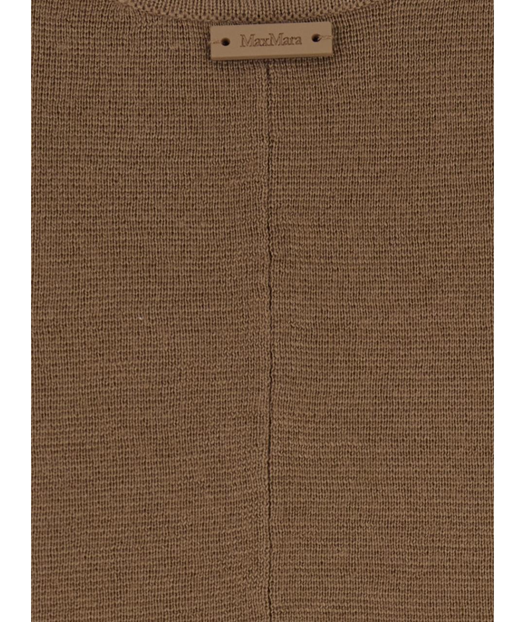 MAX MARA Коричневое шерстяное повседневное платье, фото 3